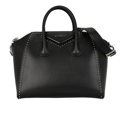 Large Antigona bag, &pound;650, Handbags, Black, Leather, Front view